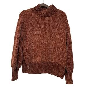 Cynthia Rowley Women's Size L Cowl Neck Super Soft Long Sleeve Sweater Brown